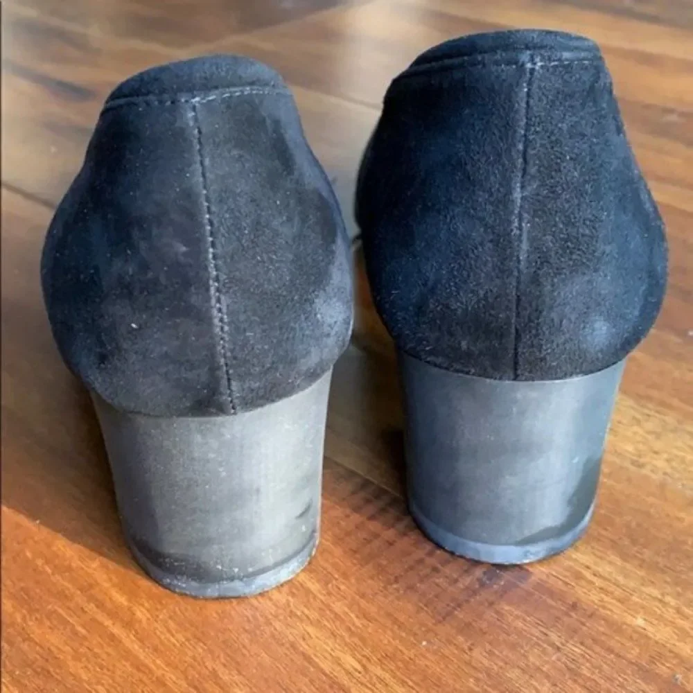 𝅺rockport Suede Leather Heels Shoes Loafers Shoes - Picture 6 of 8